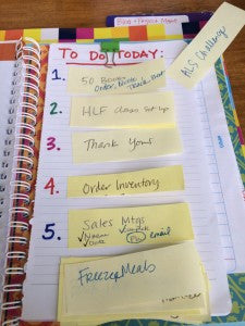 image of a messy to do list