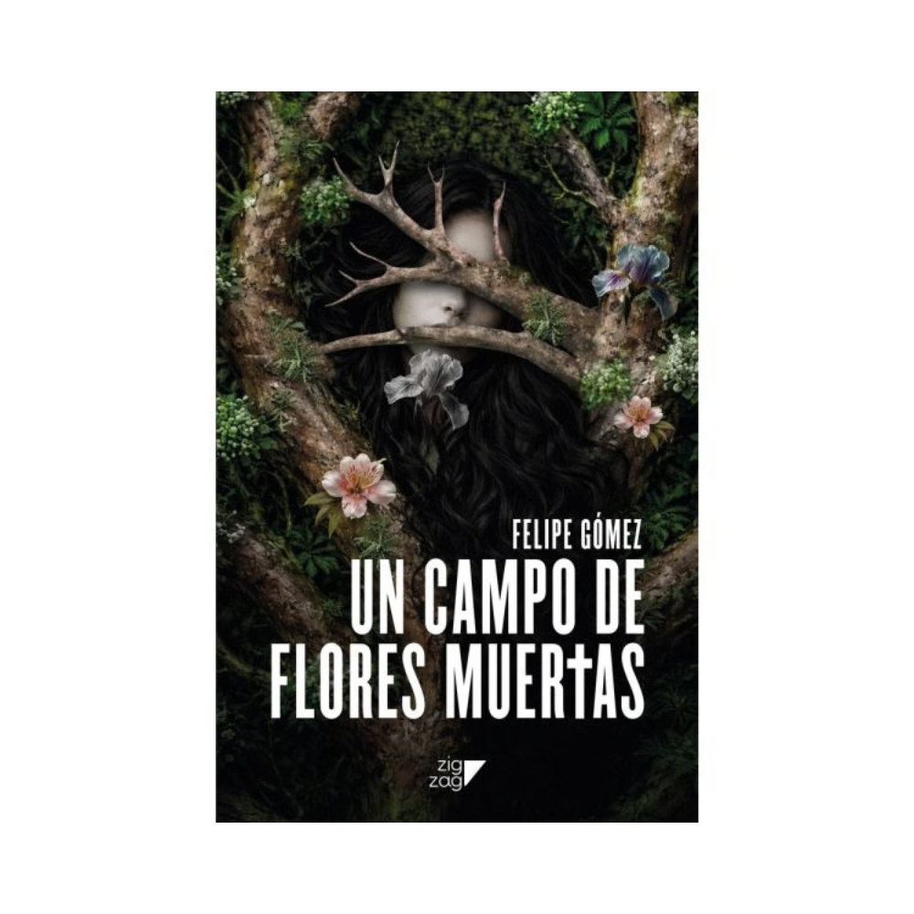 Un campo de flores muertas