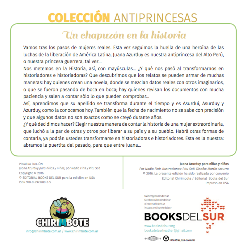Juana Azurduy para niñas y niños
