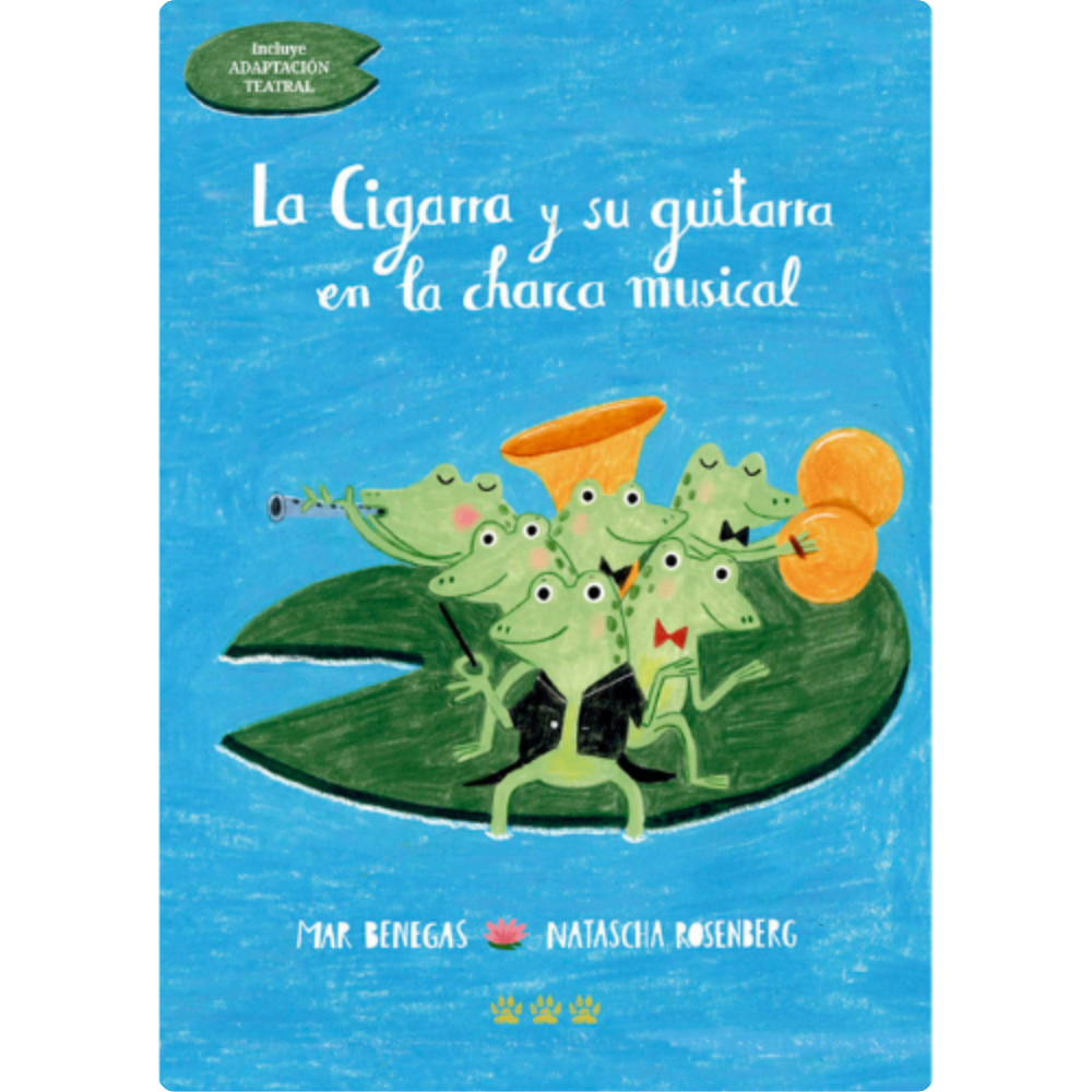 La cigarra y su guitarra en la charca musical