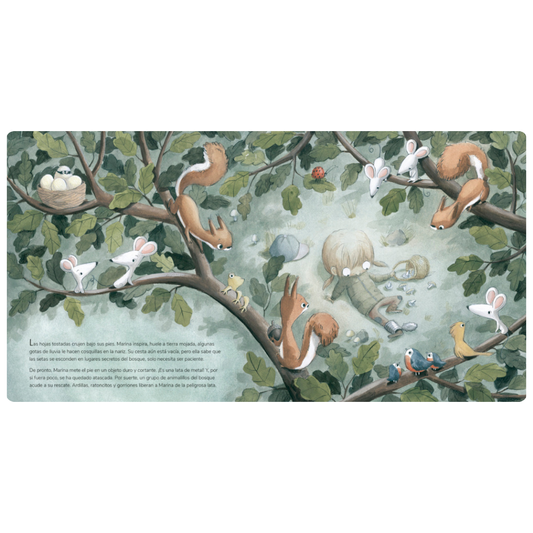 Una lata en el bosque