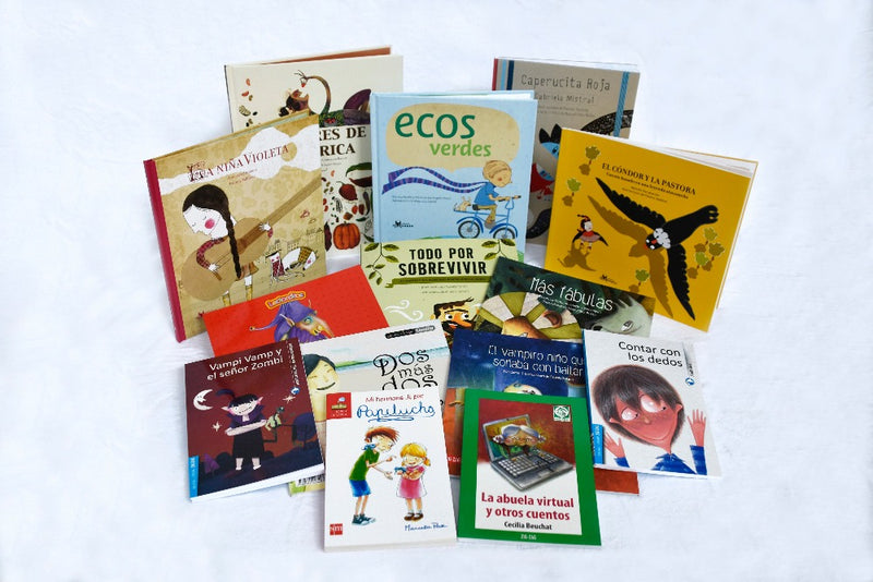 Photo depicting a set of different books for kids