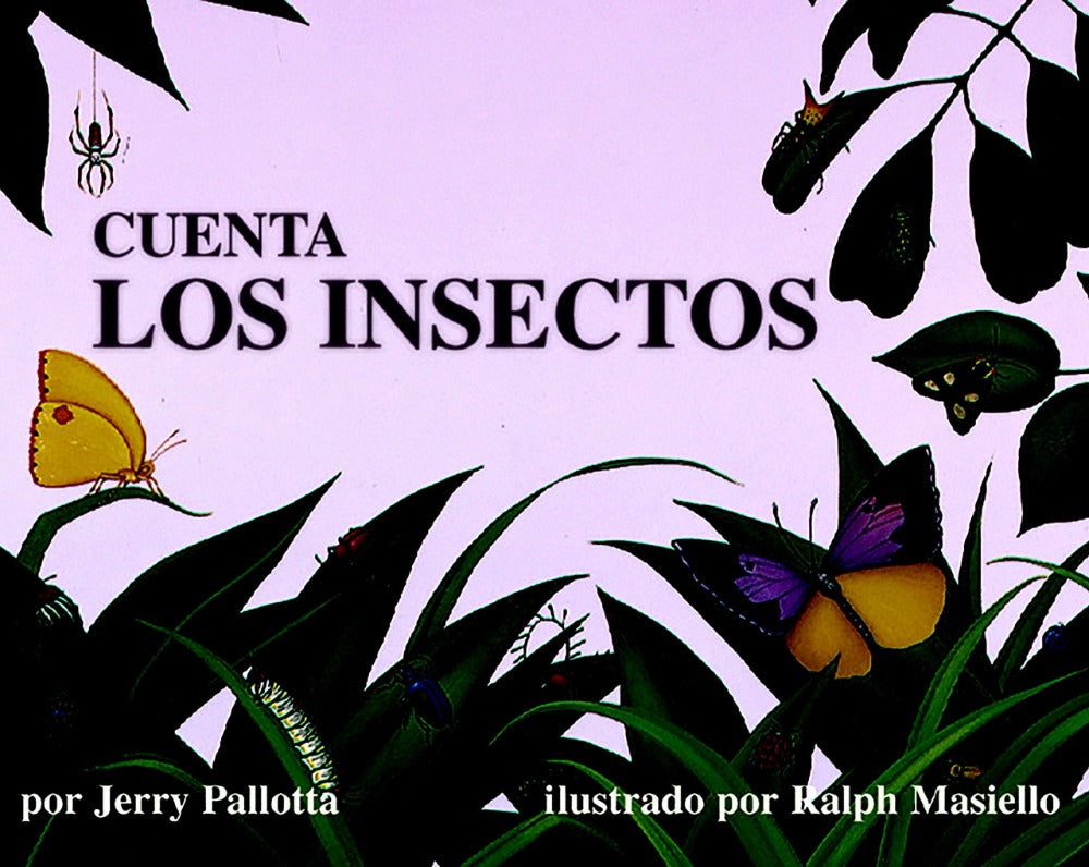 Book cover of Cuenta los Insectos with an illustration of insects on leaves.