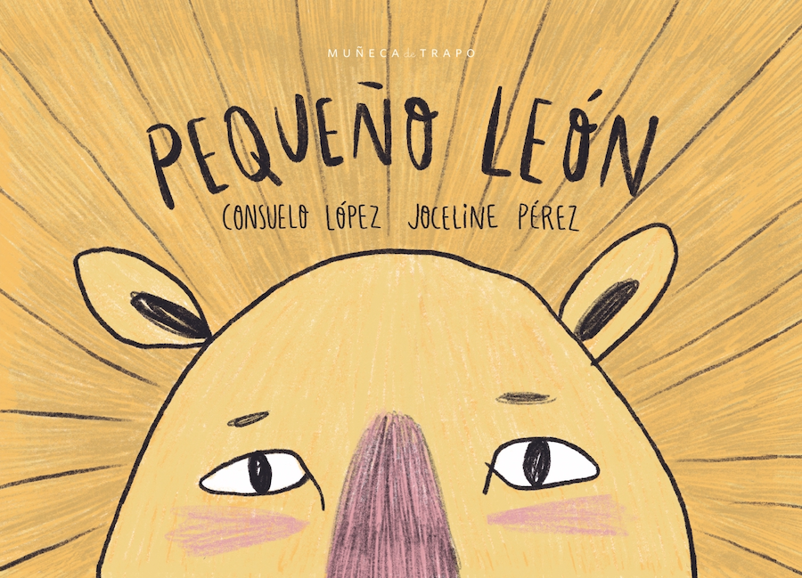 Book cover of Pequeno Leon with an illustration of a lion's head.