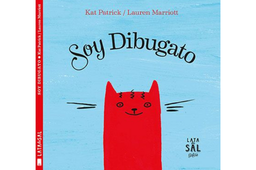 Book cover of Soy Dibugato with an illustration of a red cat.