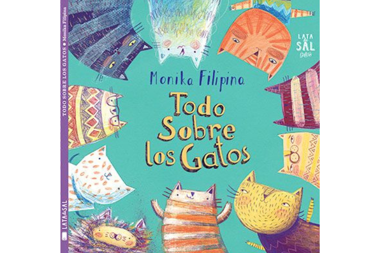 Book cover of Todo Sobre los Gatos with illustrations of different kinds of cats.